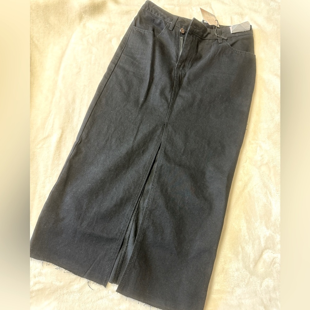 Black Denim Skirt